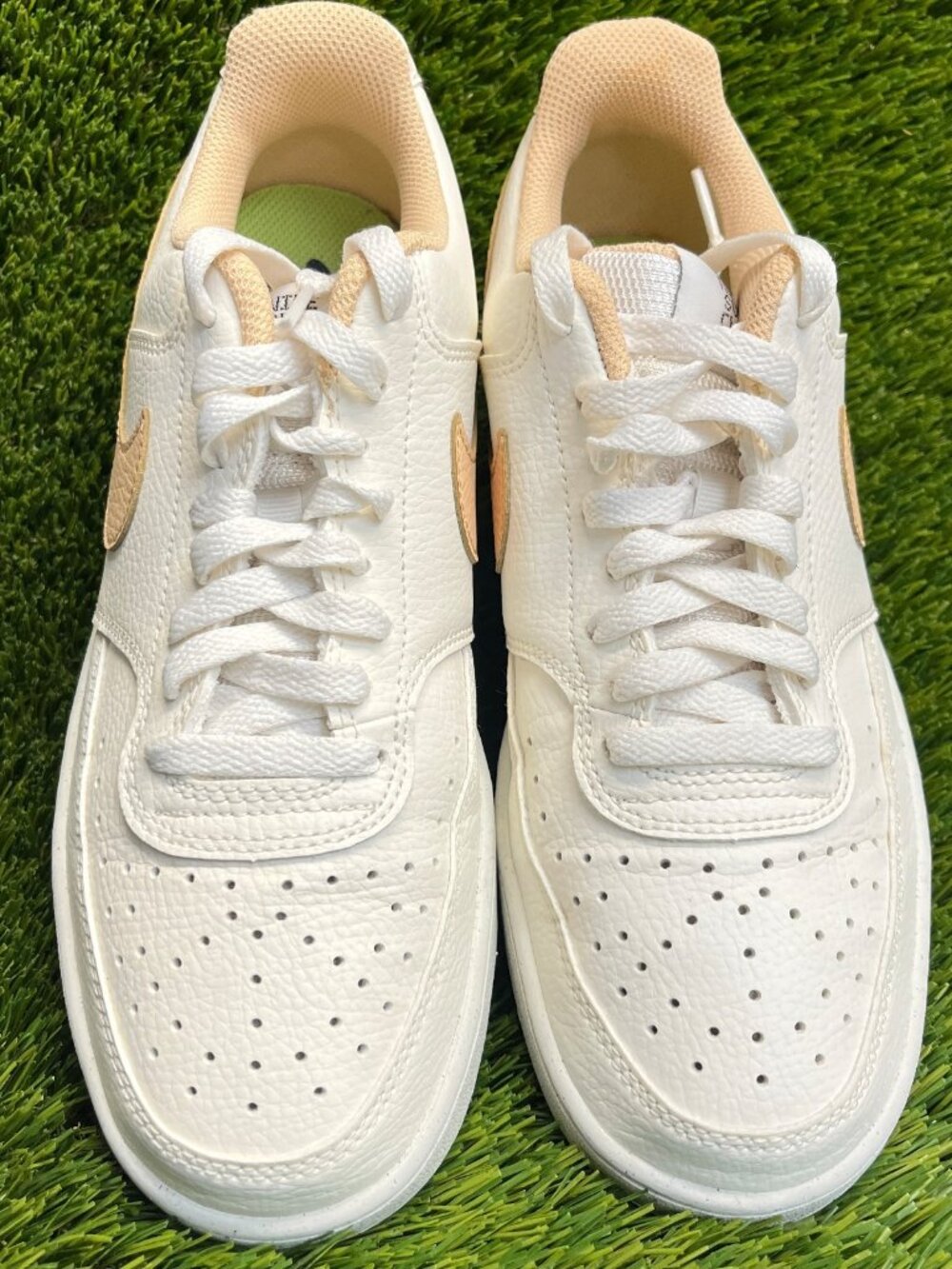 Nike Court Vision Low Womens Size 8.5 Sail White Athletic Skate Shoes Sneakers - Picture 5 of 10